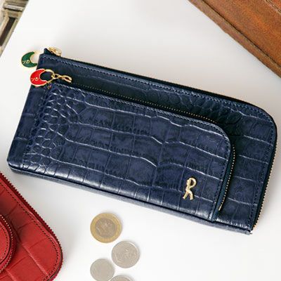 ジャーダロベルタ ☆ TOKYO porta レザー L字ジップ 長財布 紺 ジャーダロベルタ ☆ TOKYO porta レザー L字ジップ 長財布 紺 【公式